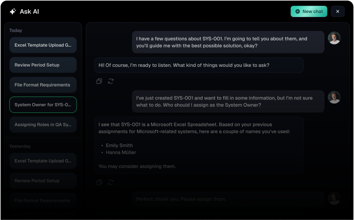 Visual representing process consistency